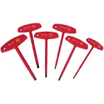 Wiha 33490 T-Handle Hex Driver Set, Inch, 1000 Volt, 6 Piece