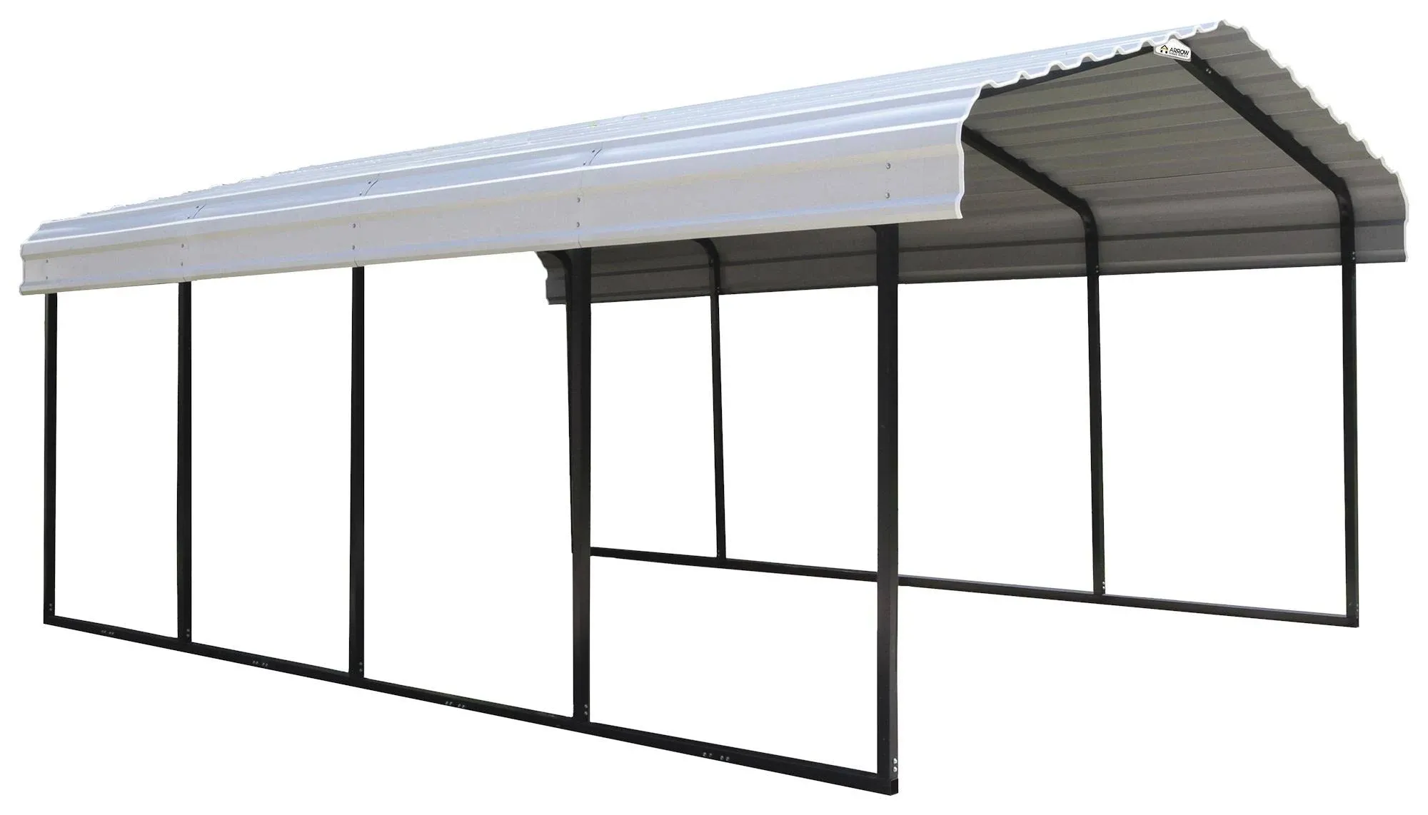 Arrow Steel 12 ft x 20 ft x 7 ft Carport, Eggshell