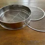 4pc Soil Sieve Set, 12" diameter - Stainless Steel Frame Three Interchangeable Sieves With Varying Mesh Sizes Grade - Mix Soil Filter Large Debris Replacement Screens Available Great for Bonsai