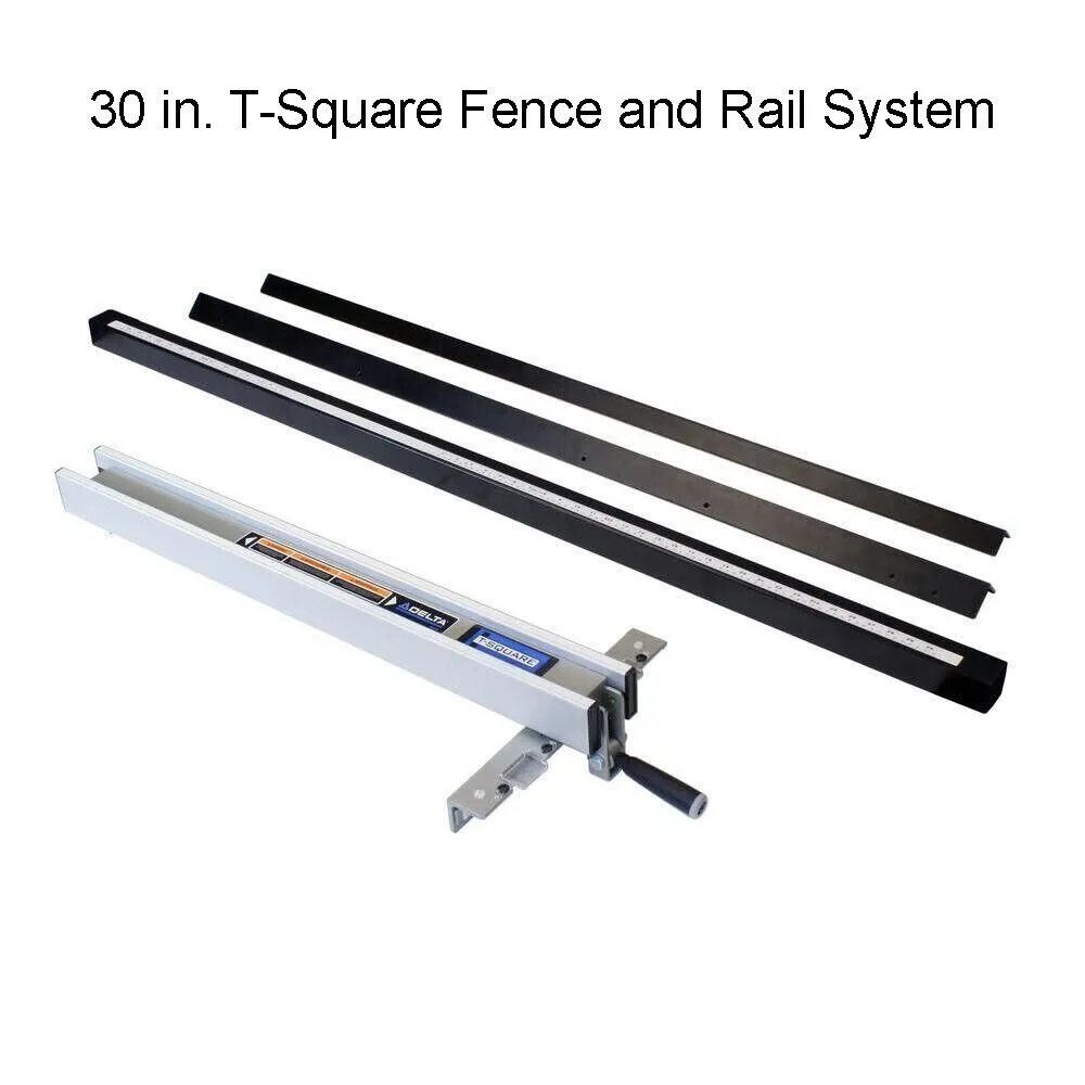 Delta 30 In. T3 Fence System For 5000 Series Saw - Fence Rail And Guide Tubes