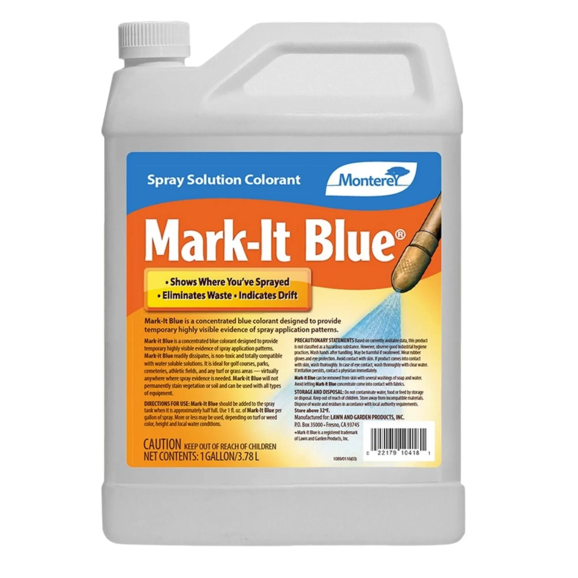 Monterey Mark-It Blue Spray Solution Colorant Chemical Marker Dye, 1 Gallon