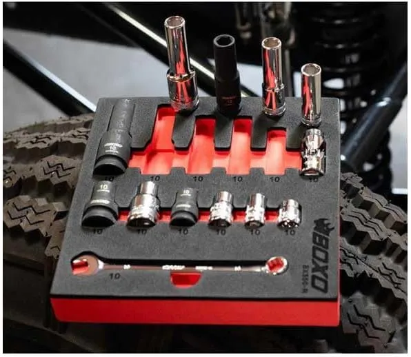 BOXO USA 13 Piece 10mm Rescue Kit - Socket and Wrench Set in Deep EVA Foam Tool Storage Solution