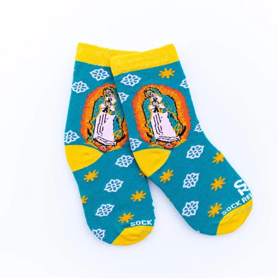 Kids Our Lady of Guadalupe Socks | Sock Religious | Rosary Socks , Papal Socks ...