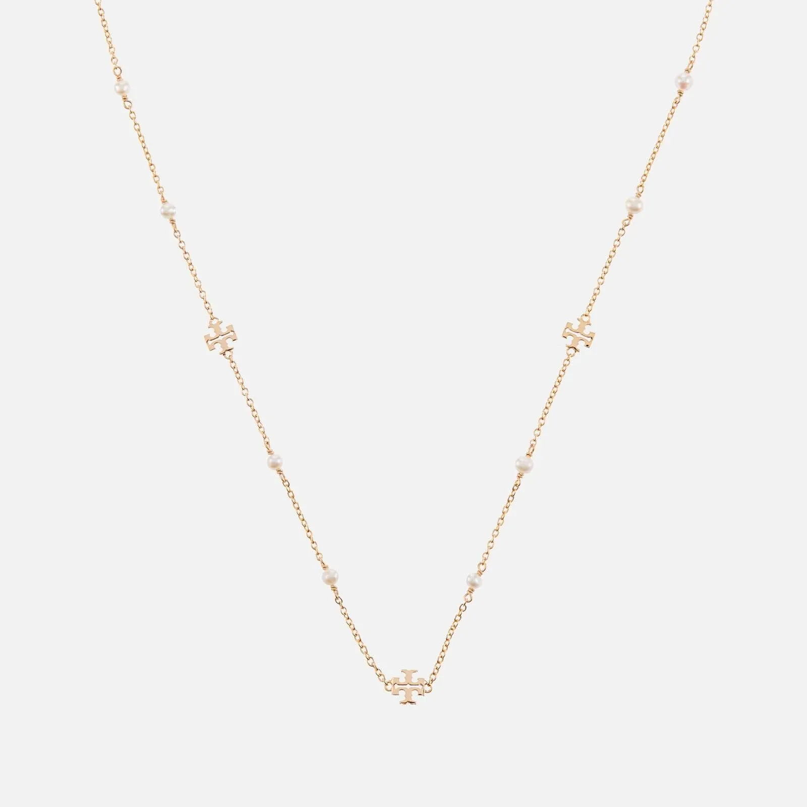 Tory Burch Delicate Kira Pearl Gold-Tone Necklace