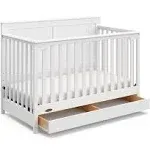 Graco Hadley 4-in-1 Convertible Crib with Drawer - Pebble Gray