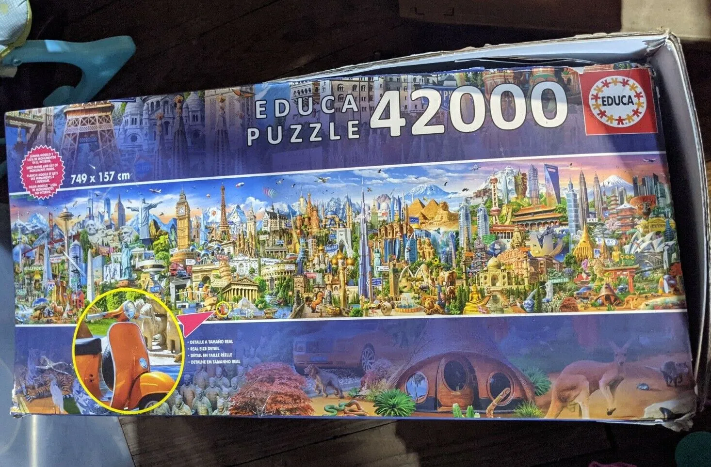 NEW 42000 pieces Educa Around the World Jigsaw Puzzle (box damaged/read)