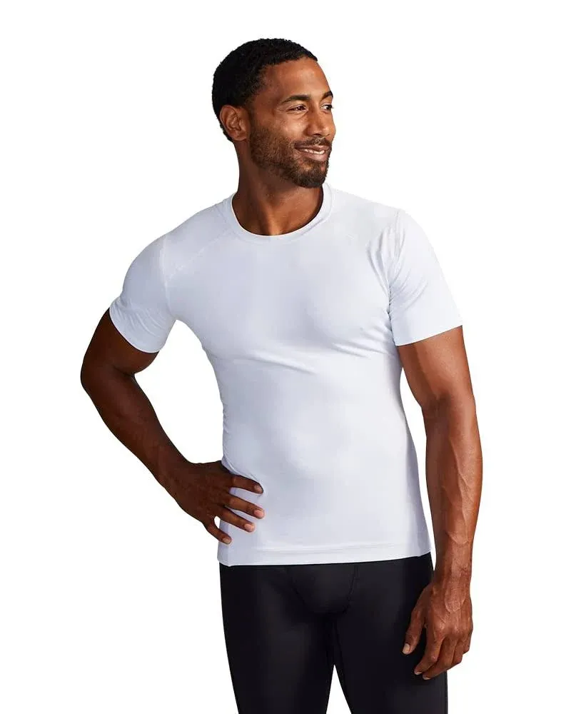 Tommie Copper Men's Lower Back Support Compression Shirts with Lower Back Pain Relief