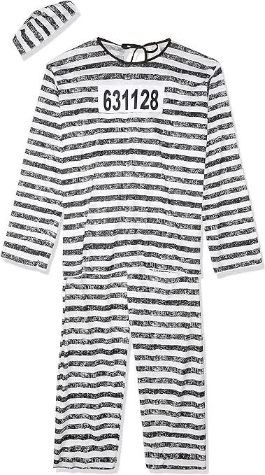 Fun World Mens Adult Jailbird Costume White