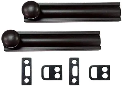 QCAA Solid Brass Surface Bolt, 3", Orb Oil Rubbed Bronze, 2 Pack, Made in Taiwan ...