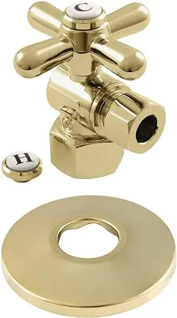 Kingston Brass CC43102XK Vintage Angle Stop Valve, Polished Brass