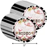 Her Last Rodeo Cowgirl Party Supplies - Bachelorette Party Paper Plates - Cowgirl Bridal Shower Plates - Large 9 inch Paper Plates for Her Graduation