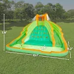 Sunny & Fun Inflatable Water Slide & Blow Up Pool, Kids Water Park - Green