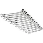 GEARWRENCH 12 Pc. 12 Pt. XL X-Beam Flex Head Ratcheting Combination Wrench Set