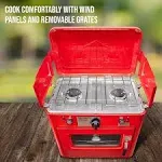 Hike Crew 2-in-1 Portable Camping Oven with Dual Burner Propane Stove