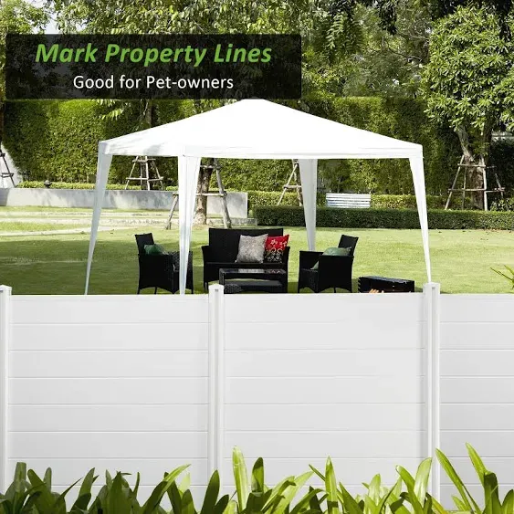 VINGLI 48”H x 48” W Outdoor Privacy Screen Fence Panels, Decorative PVC Vinyl Privacy Screen Garden Air Conditioner Fence for Outdoor Use (2-Pack)