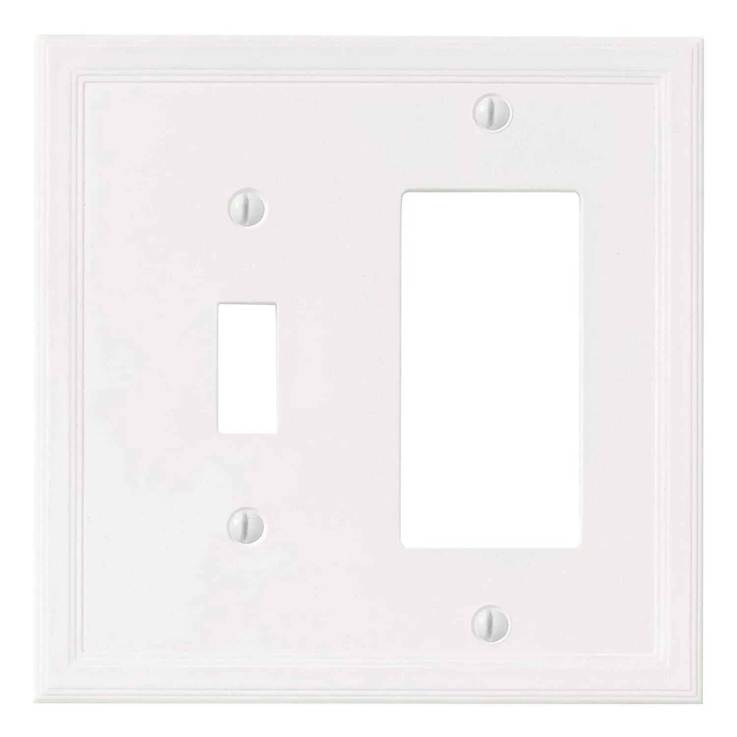 Decor Single Toggle/Single Rocker Combo Light Switch Cover 2-Gang Electrical ...