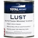 TotalBoat Lust Marine Varnish, High Gloss and Matte Finish for Wood, Boats, Outdoor Furniture (Matte, pint)