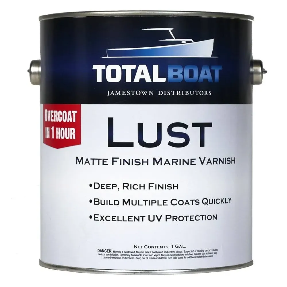 TotalBoat-4966<wbr/>08 Lust Marine Varnish, High Gloss and Matte Finish for Wood, B...