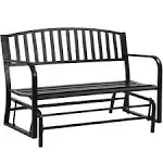 FDW Patio Glider Bench Garden Bench for Patio Outdoor Bench Metal Bench Park Bench Cushion for Yard Porch Work Entryway