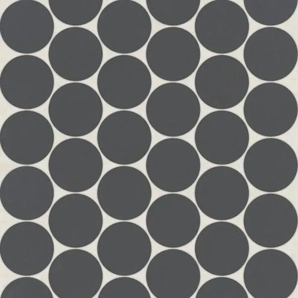 Bedrosians Marin 2" x 2" Penny Round Matte Porcelain Mosaic Tile Color: Black Sea