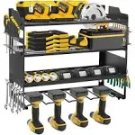 Power Tool Organizer, Drill Holder Wall Mount, Storage Rack for Cordless Dril...