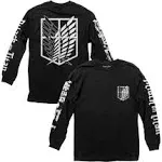 Ripple Junction Attack on Titan Scout Regiment Shield Anime Long-Sleeve Shirt for Men and Women Officially Licensed