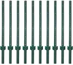 LADECH 3-4-5-6-7 Feet Sturdy Duty Metal Fence Post – Garden U Post for Fencing - 10 Pack (4 Feet)