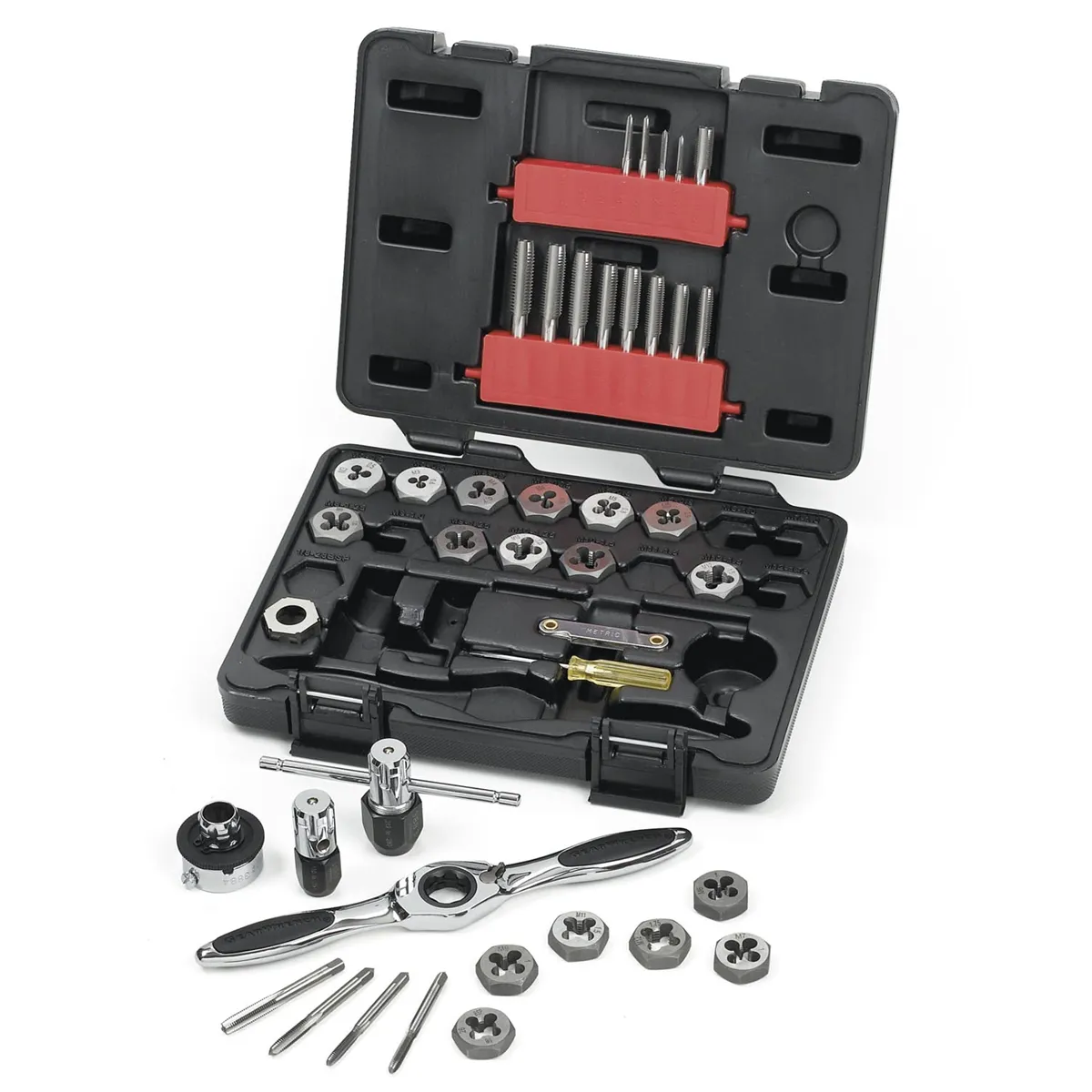 GEARWRENCH 42 Piece Ratcheting Tap &amp; Die Set, Metric - 3886