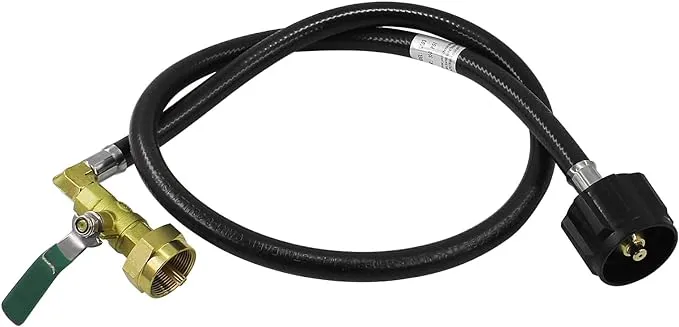 MENSI New Updated QCC1 Type Propane Refill Adapter Hose for Filling 1lb Bottles from 20lb Tank 35.5" Long with ON/OFF Control Valve Easy Refill Tool