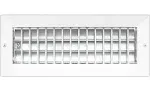 Aluminum 12 x 4 Inch Air Vent Covers Wall AC Grille – Premium Register Vent Cover – Durable Rustproof Aluminum Wall Vent – Multi-Shutter Damper – Individually Adjustable Front Blades, White