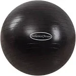 BalanceFrom Anti-Burst Exercise Ball with Quick Pump - Yoga, Fitness, Birthing - 2,000lb Capacity - Black - 18-Inch, S