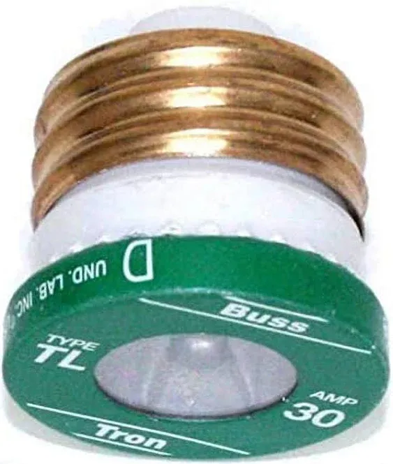 Bussmann TL Time-Delay Plug Fuse 4-Pack 30 Amp