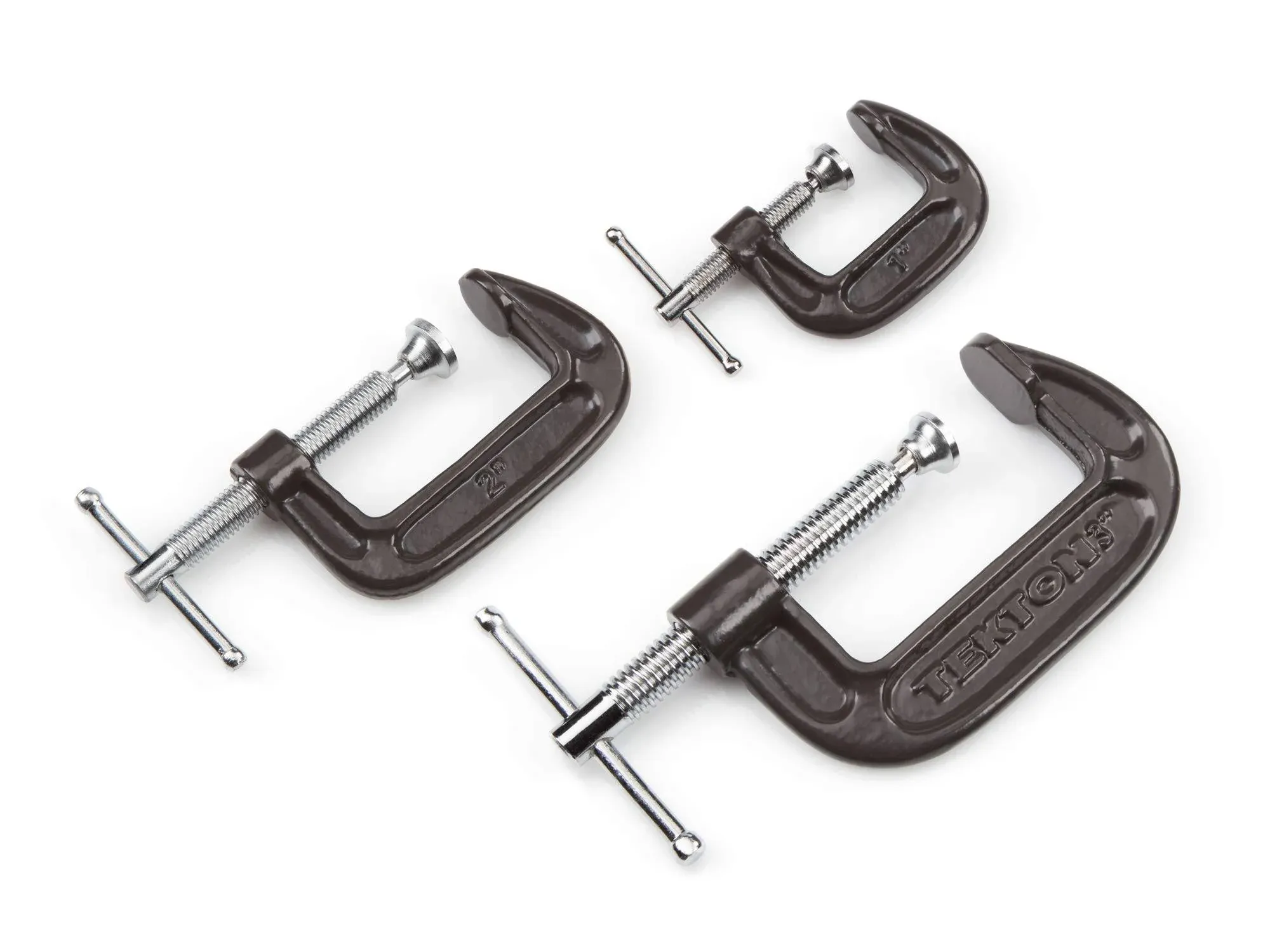 Tekton 91809 Malleable Iron C-Clamp Set (3-Piece)