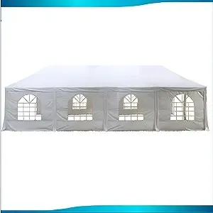 40&#039;x20&#039; PE Frame Tent Canopy White - Storage Bags Included