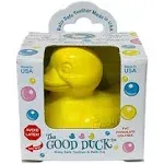 The Good Duck - BPA & PVC Free Rubber Duckie Baby Bath Toy Teether - Yellow