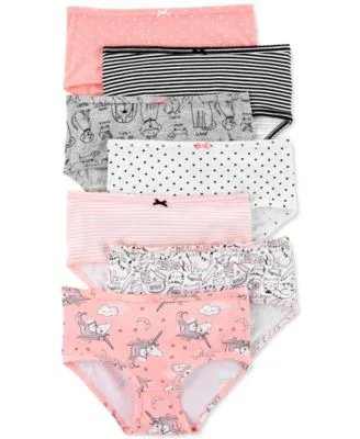 Carter's Girls' 7-Pack Stretch Cotton Brief Panties