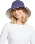 Holiday Sun Hat Upf50+ Uv Protection, Sun Protective Hat Small-Medium Navy/Beige