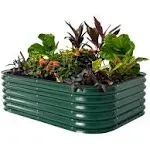 Vego Garden 17" Tall 6 in 1 Modular Metal Raised Garden Bed Kit British Green