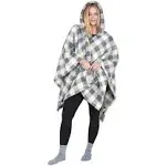 Catalonia Women's Poncho Cape, Sherpa Cloak Coat, Snuggly Hooded Wearable Blanket, Gift Idea for Mom and Teen Girls