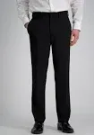 Men's J.M. Haggar Premium Tailored-Fit Stretch Flat-Front Suit Pants - Black 34x32