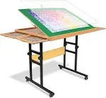 ALL4JIG 1500 Piece Jigsaw Puzzle Table with Legs,25"x34"Adjustable Puzzle Tables for Adults, 3-Tilting-Angle Portable Wooden Jigsaw Puzzle Board