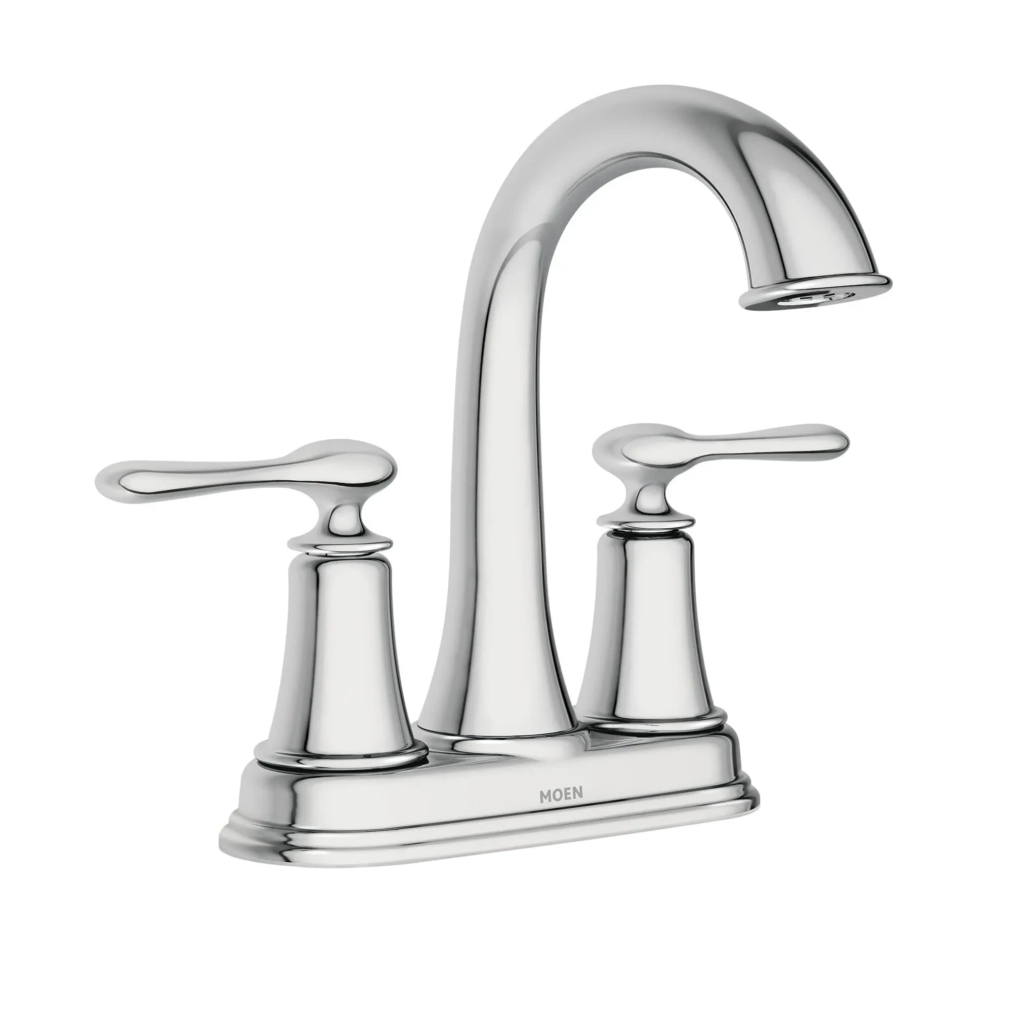 Moen Ellicott Chrome Two-Handle Centerset Bathroom Sink Faucet, 84092