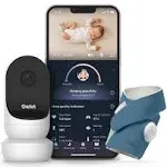 Owlet Dream Duo Sock with Owlet Cam 2 Baby Monitor - Bedtime Blue