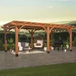 Backyard Discovery Beaumont 20 ft. x 12 ft. All Cedar Wooden Pergola