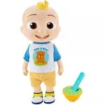 CoComelon Deluxe Interactive JJ Doll - Includes JJ, Shirt, Shorts, Pair of Shoes, Bowl of Peas, Spoon - Toys for Preschoolers