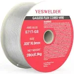 E71TGS .035&#034; 0.9mm-Flux Core Gasless Mig Wire, Mild Steel-2 Lbs Spool