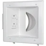 DATA COMM Electronics 45-0031-WH Recessed Low Voltage Media Wall Plate with