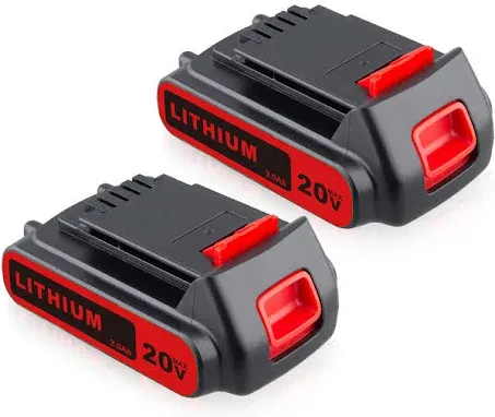 VANTTECH 2PACK LBXR20 20V 3.0Ah Replacement for Black+Decker 20V Battery 20V Max Lithium LB20 LBX20 LST220 LBXR2020-OPE LBXR20B-2 LB2X4020 Compatible with Black+Decker 20V Cordless Tool Battery