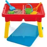 Hey Play Water or Sand Sensory Table with Lid & Toys