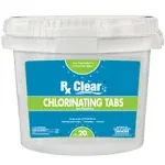 RX Clear 3" inch Stabilized Chlorine Tablets | 20 Pounds I Individual Chlorinating Tabs for Sanitizing Swimming Pools | Long Lasting, Slow